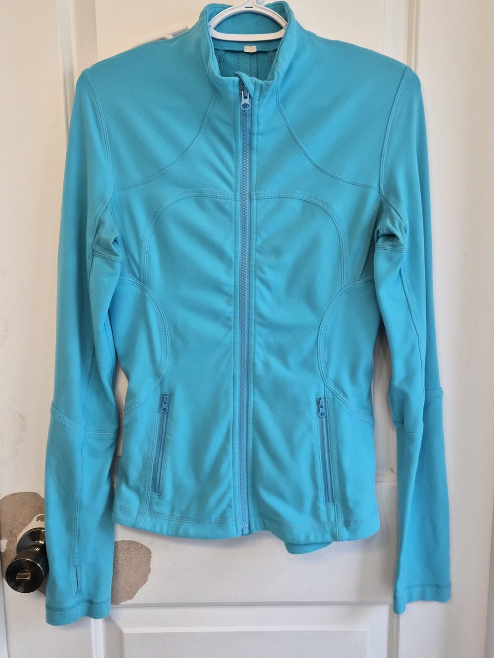 Lululemon Define Full Zip Athletic Jacket In Turquoise Blue